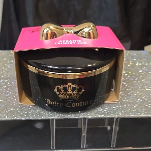 Juicy Couture Home Crown Signature Logo Ceramic Trinket Jar - Picture 3 of 6
